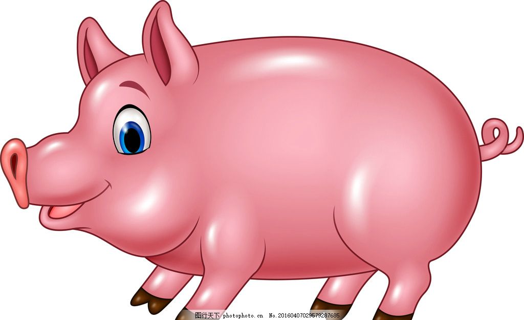 卡通猪,猪卡通 可爱卡通猪 动物-图行天下图库