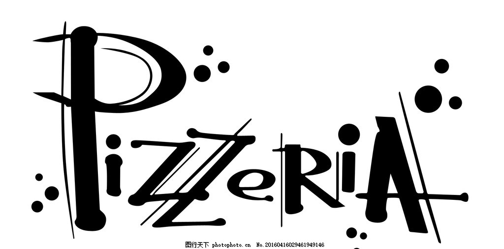 披萨英文字分层