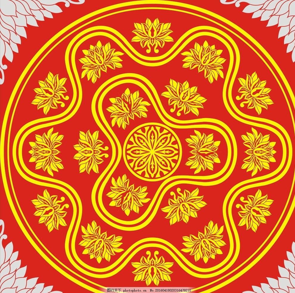 团花 圆形 花纹 花边 角花 底纹 矢量 欧式花 cdr 矢量抽象花边花纹
