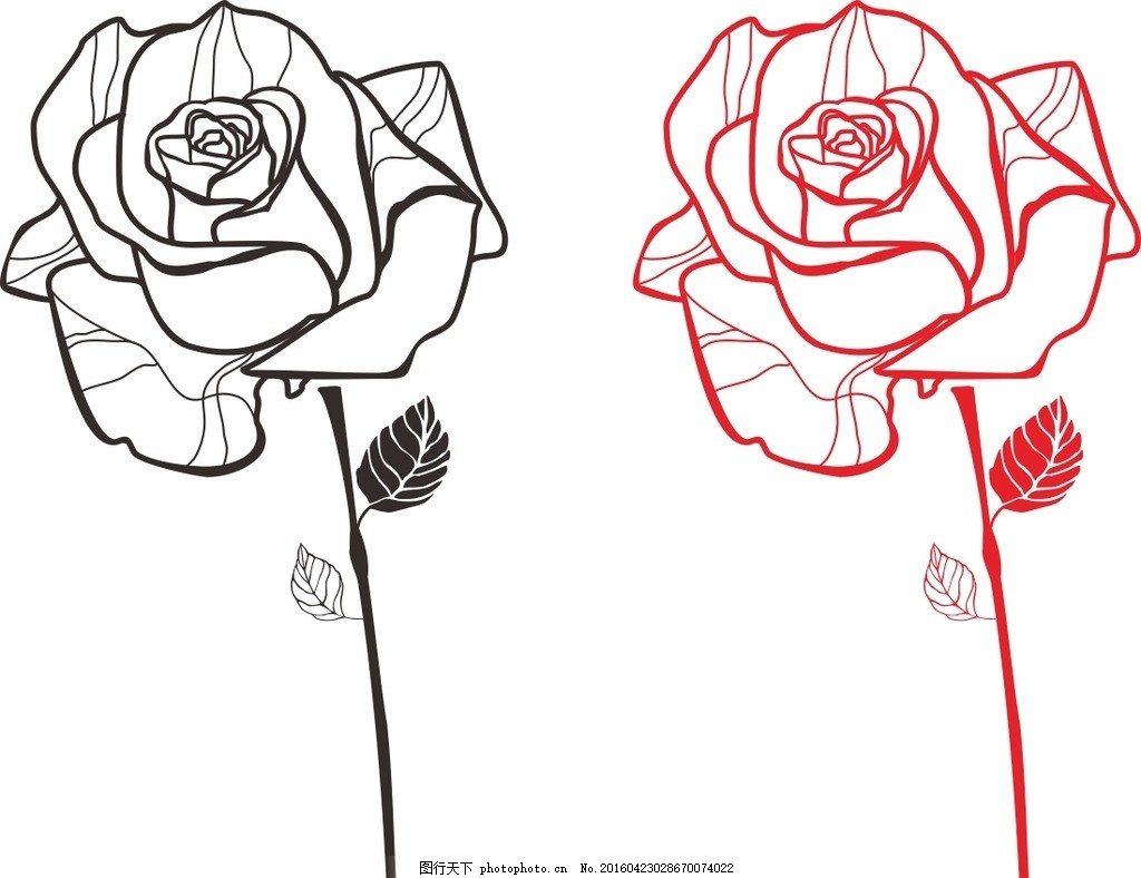 一捧红色玫瑰花简笔画画法图片步骤（传统文化儿童绘画作品） - 有点网 - 好手艺