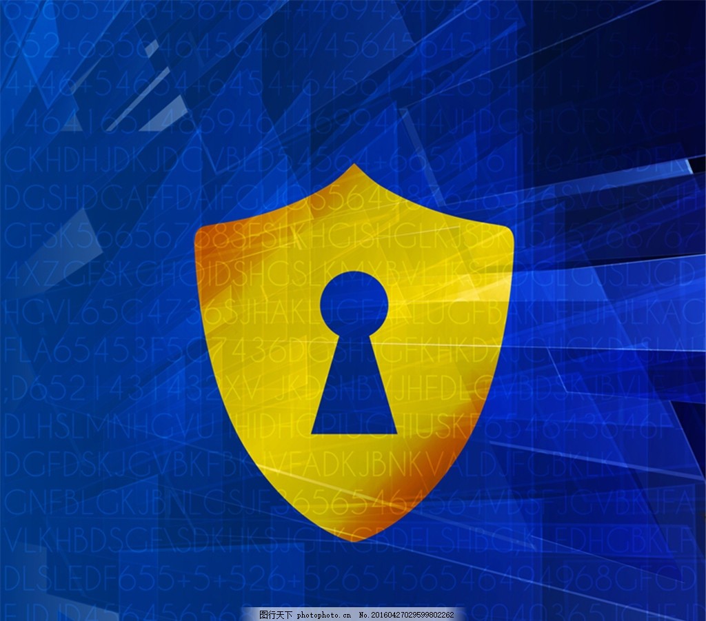 复古带锁眼的盾牌矢量图,做旧效果 密码 网络 安