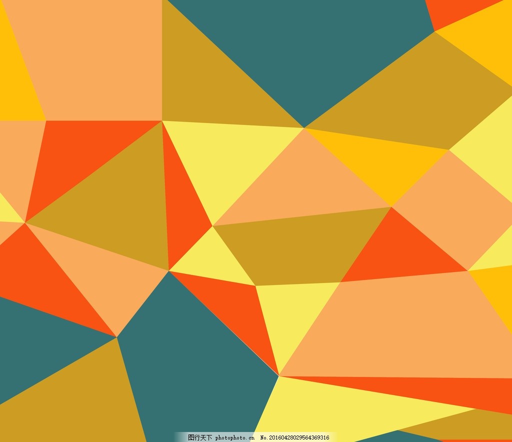 彩色构成,黄色 蓝色 三角形 菱形 方块 图形-图行