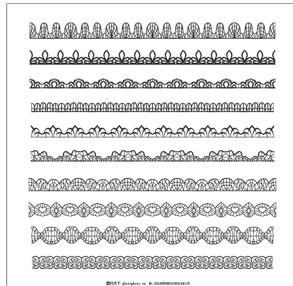 手绘花边边框,复古 抽象 饰品 形状 装饰 绘画 古
