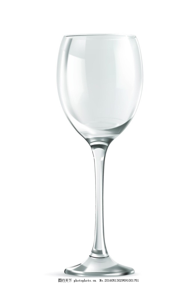 红酒杯,透明玻璃杯 高脚杯 水杯 餐具 餐饮美食