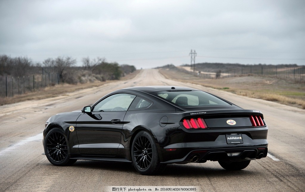 野马汽车高清壁纸4_福特野马蓝色汽车侧视图 壁纸