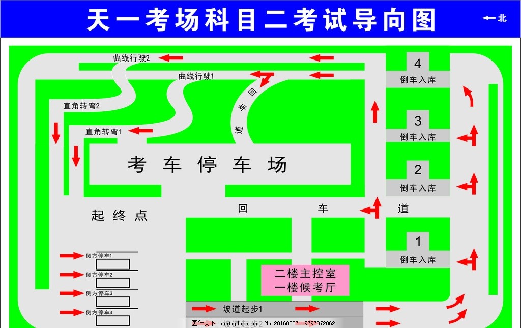 天一驾校 科目二 考场 模拟图片