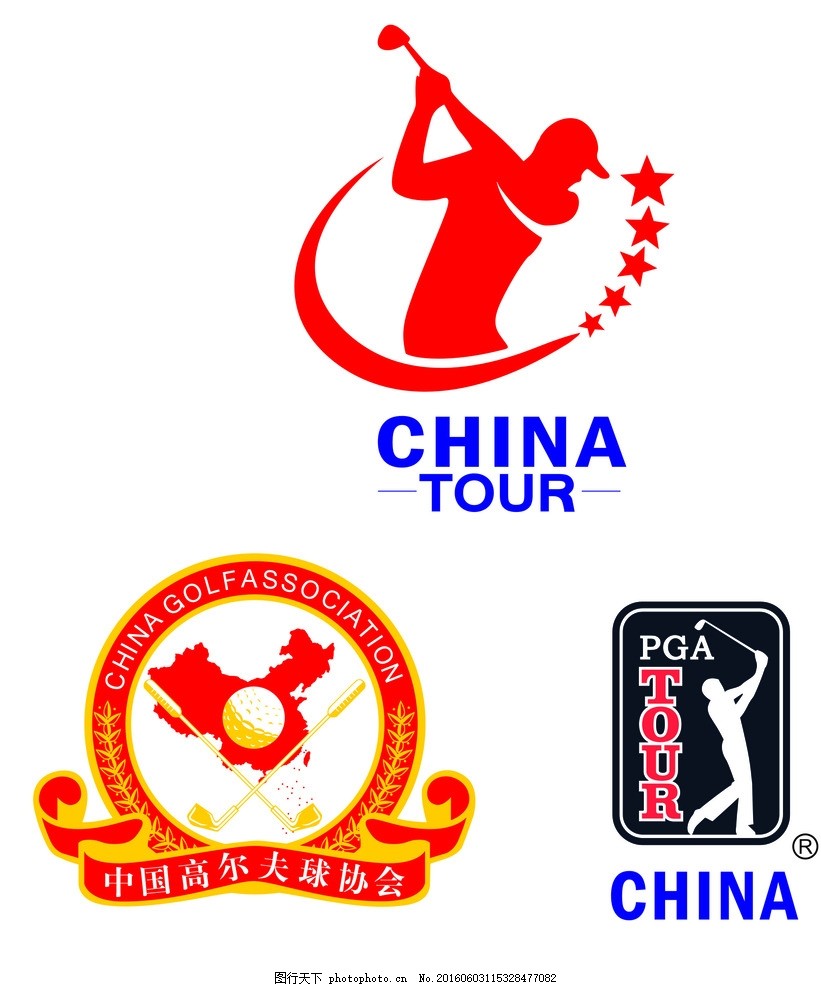 高尔夫球 协会 logo 标志 打球 设计 标志图标 其他图标 cdr