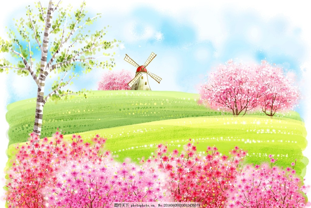 手绘春色风景 花纹 手绘 背景底纹 儿童 卡通 儿童手绘 卡通画 儿童画 儿童图 底纹 插图 手绘漫画背景 手绘风景画 风景画 手绘风景 漫画背景 风景 插图背景 漫画插图 插画 儿童插画 卡通插画 水彩画 水粉画 水粉 大树 小鸟 房子 城堡 树下的城堡 卡通的房子 栅栏 水彩粉彩 梦幻插画 花纹图案素材 设计 PSD分层素材 PSD分层素材 300DPI PSD