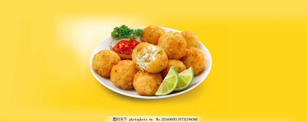 餐饮美食炸鱼丸图片