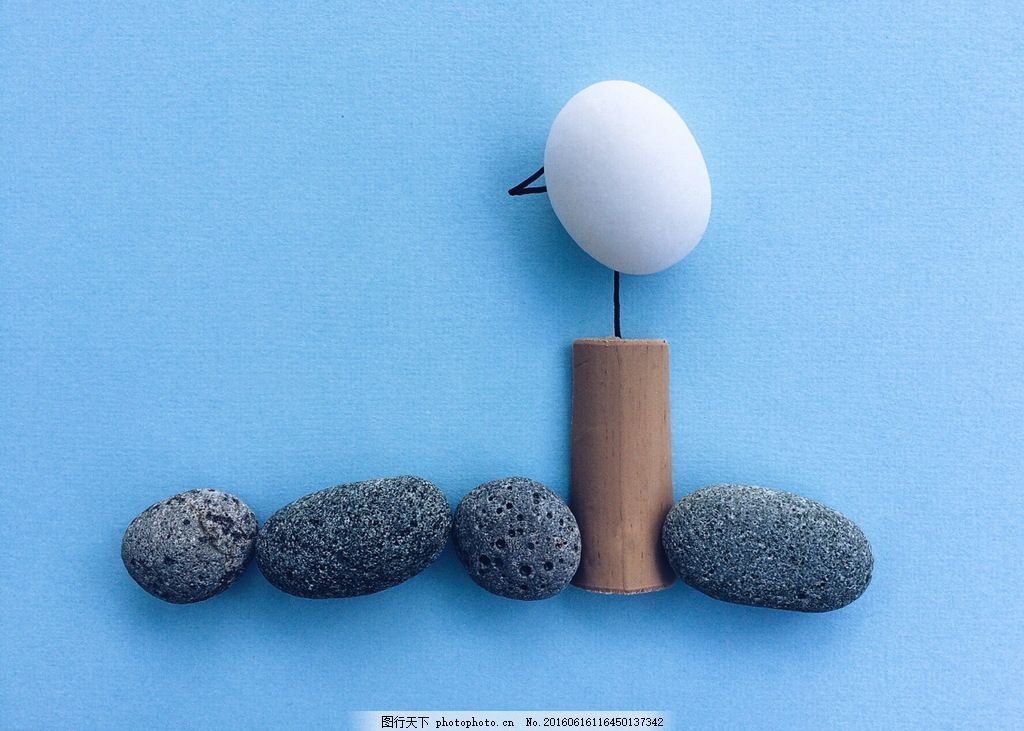 创意鹅卵石拼画图片