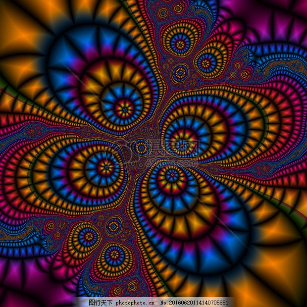 红蓝黄相间的图案