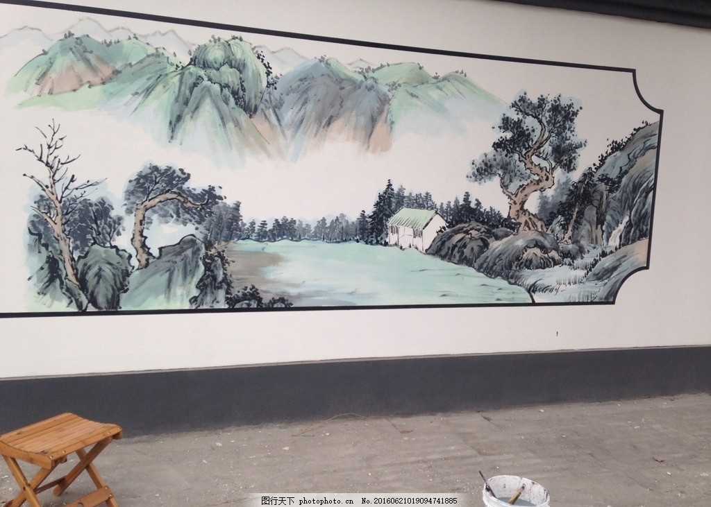 山水墙绘