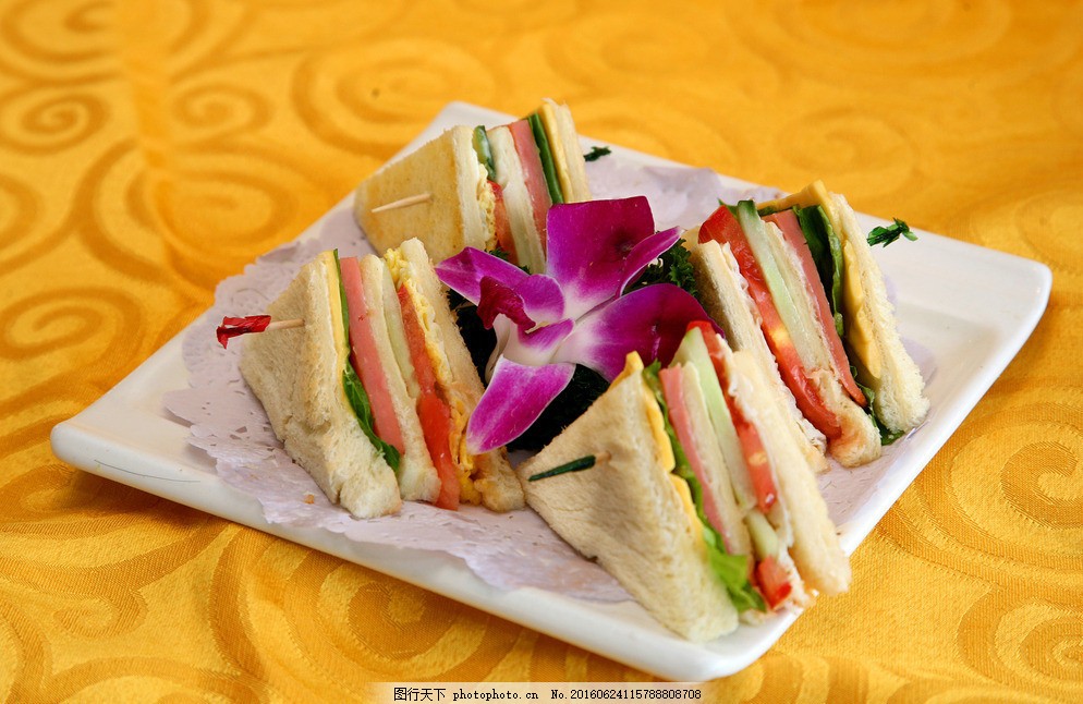 芝士火腿三文治图片