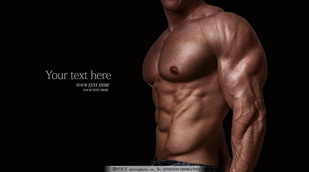 六块腹肌的男人图片