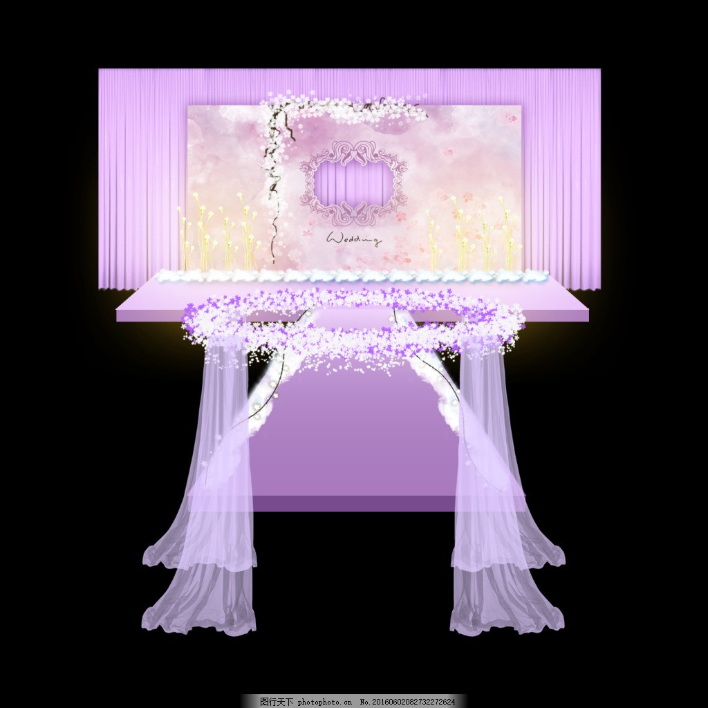紫色系婚礼设计图__舞美设计_环境设计_设计图库_昵图网nipic.com