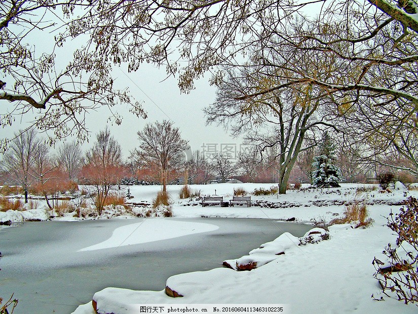冬天下雪景色图片 自然风景 商用素材 图行天下素材网