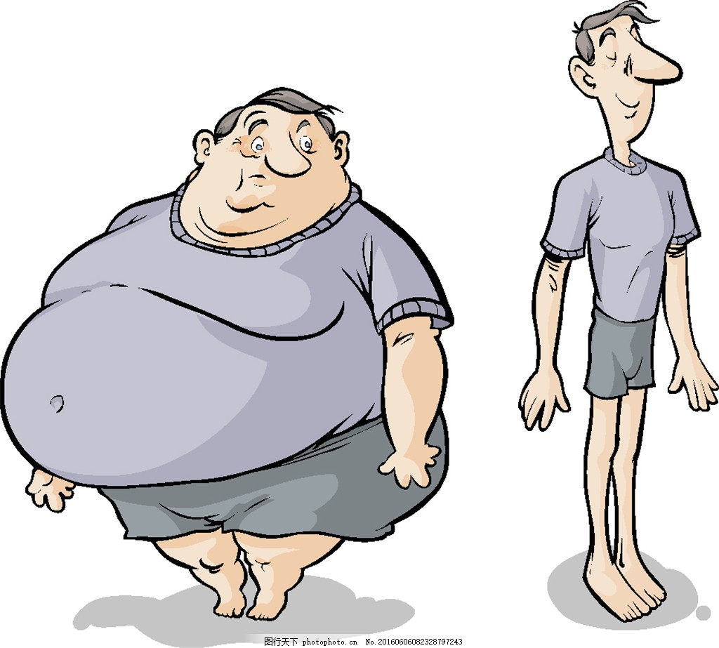 胖瘦对比漫画图片_女生胖瘦卡通图片 - 随意优惠券